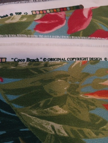 Tropical Fabric Kingsway with Roseguard Finish 2 Yds X 64" New Bright beauty - Picture 7 of 9