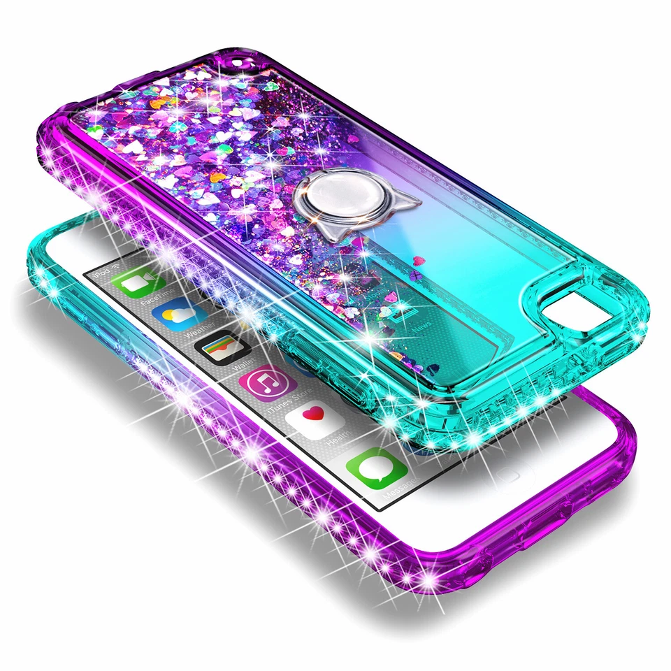 For iPod Touch 5th 6th 7th Gen Case Liquid Glitter Bling Cover +Screen Protector - Image 4 of 4