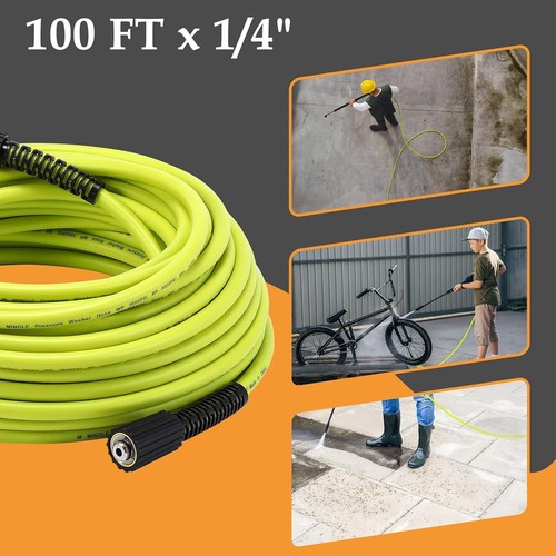 Universal 100 FT High Pressure Washer Hose - 1/4" with Quick Connect Accessories - 第 5/10 張圖片