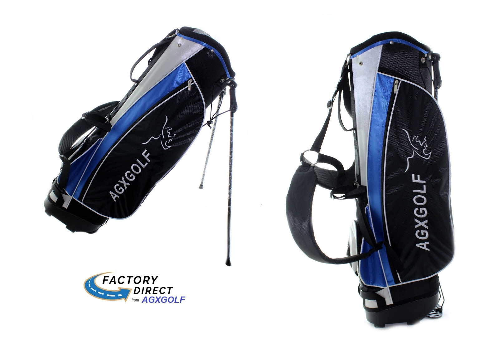AGXGOLF BOY'S TWEEN XLT GOLF CLUB SET STAND BAG+DRIVER+3WD+HYBRID+IRONS+PUTTER