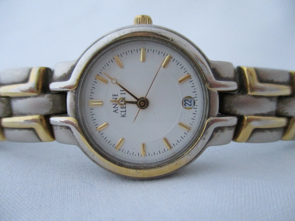 Anne Klein II Ladies Analog Watch Two Toned Date Indicator 