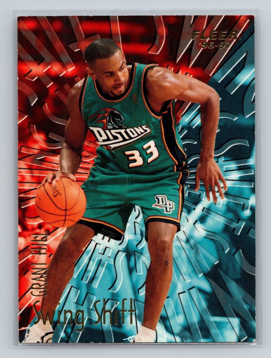 1996-97 Fleer Grant Hill Detroit Pistons "Swing Shift" Card #5 of 15 [European]