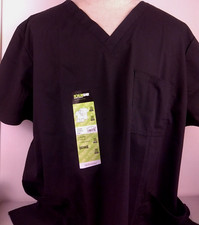 Scrub Star RN 93643 Unisex Black SS V Neck Scrub Top Size 3XL - New     B15 