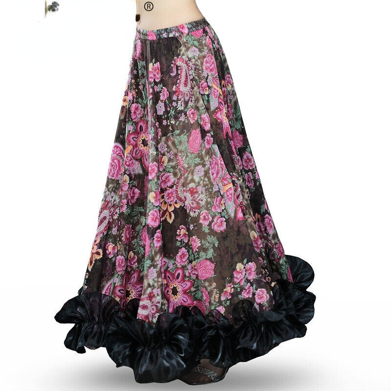 Skirt Skirts Chiffon Large Swing Belly Dance Skirts Costume Tribal Skirt Adult-image