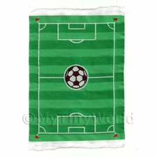 Dolls House Miniature Small Childrens Rug With Football Field