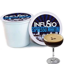 InfuSio Espresso Martini K Cups 96 Count Flavored Cocktail-Inspired Coffee Pods