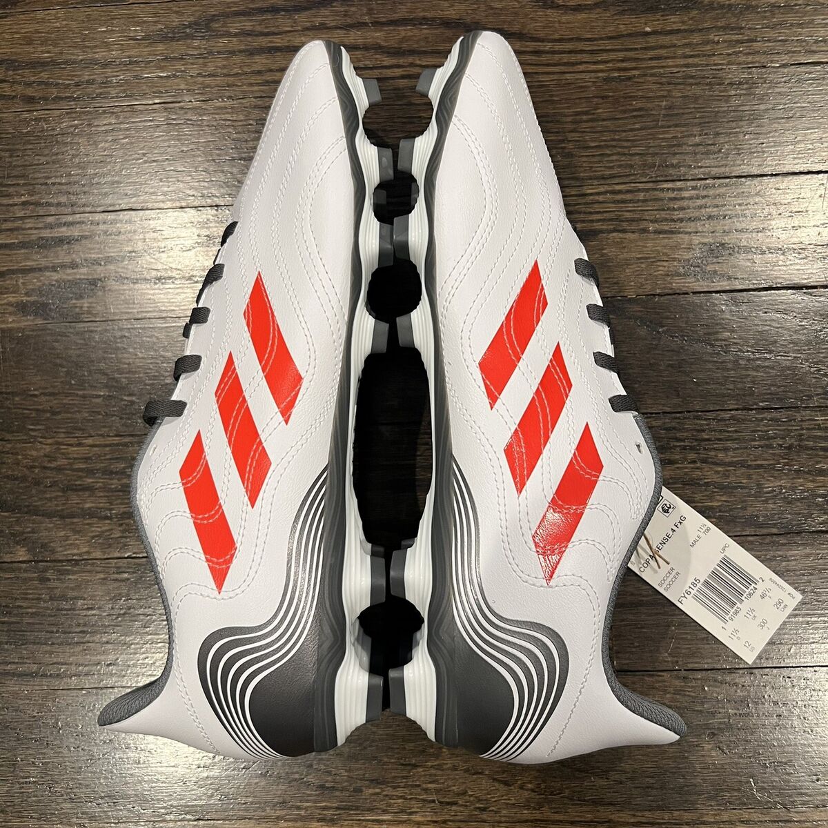 Adidas Copa Sense .4 FxG Soccer Cleat White Red Black FY6185 Adidas Copa Sense .4 FxG Soccer Cleat White Red Black FY6185