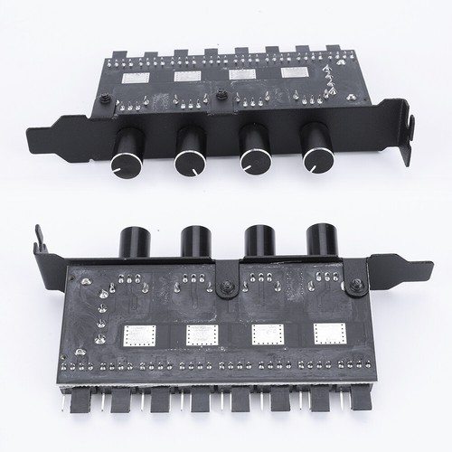 CPU Cooling Fan HUB SATA/4 Pin Adapter 8 Channel 4 Knob for CPU Chassis Cooler - Afbeelding 9 van 18