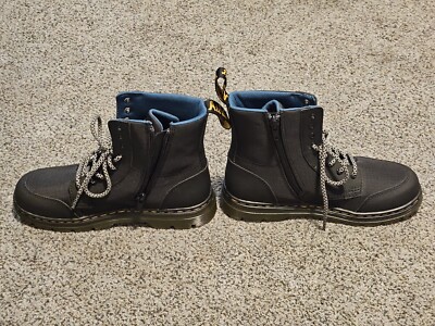 Doc Martens Dr Combs J AW004 Black Combat Boots Canvas Zip
