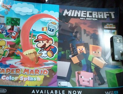 Nintendo Paper Mario Color Splash Minecraft WiiU Edition Poster Promo HVY Movie