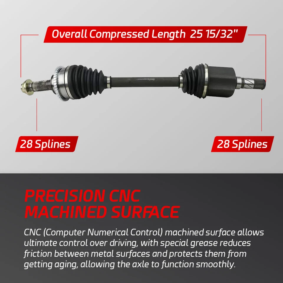 Eje delantero izquierdo CV para Ford Fusion Mercury Milan 2006 2007 2008 2009 2,3 L Foto 2 de 4
