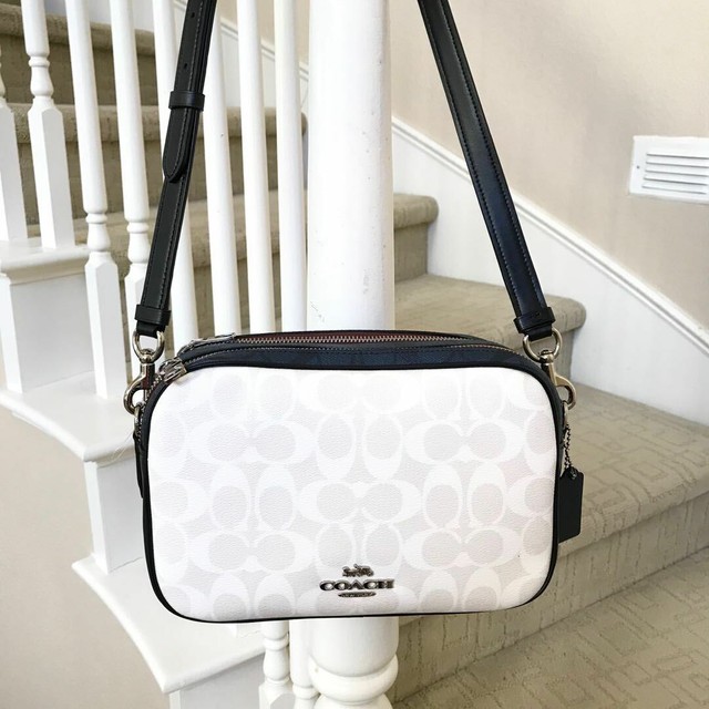 Coach 91077 Jes Crossbody Camera Bag in Signature Canvas Chalk Multi