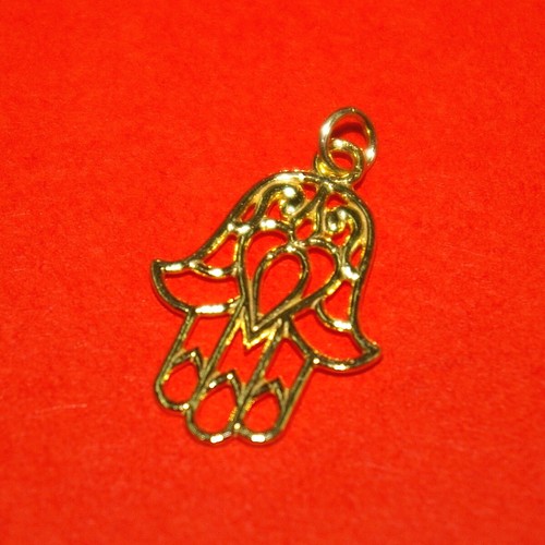 WHOLESALE LOTS 925 Sterling Silver or Gold Plated Silver 22mm HAMSA Pendants - Picture 3 of 17