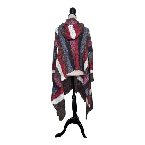 Ashley by 26 International Multicolor Hooded Open Cardigan - Picture 2 of 6