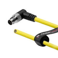 Alvin's Cables M8 5-Pin B-Code Male to Flying Lead I/O Cable for Cognex Yellow