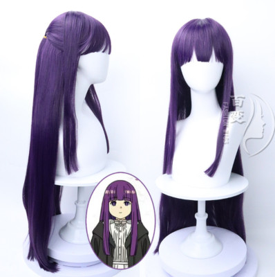 Frieren at the Funeral Cosplay Perücken dunkelviolettes hitzebeständiges Haar