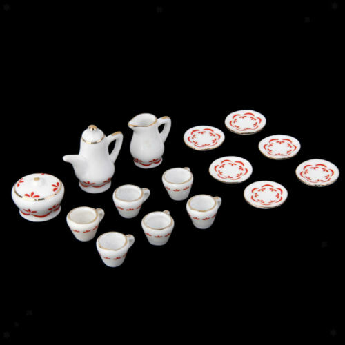 Toyvian 5 Set mini servizio da tè in ceramica accessori da cucina
