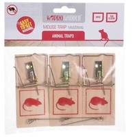 5 X 3 StüCk Mausefalle Holz Mausefallen Falle Neu & Ovp