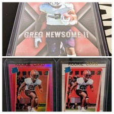 Greg Newsome II 2021 Donruss Optic Rated Rookie Pink Prizm + Wild Card X-Plode