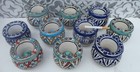 HAND PAINTED CERAMIC SMALL 2 PIECE ASHTRAYS * From MOROCCO ~ ASSORTED COLOURS