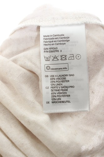 H&M Camiseta Mujeres Talla EU 34 blanco puro look casual - Imagen 3 de 5