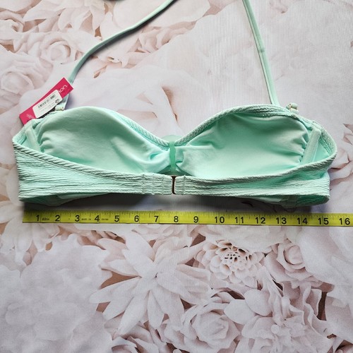 Xhilaration Mint Green Textured Halter Top Bikini Size Large - Picture 8 of 11