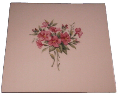 KPM Berlin Porcelain Floral Tile / Trivet / Plaque Porzellan Kachel / Bild #9