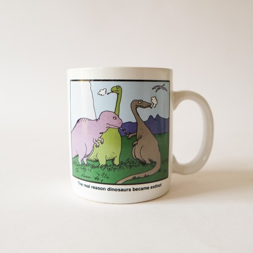 THE FAR SIDE MUG - Dinosauri Estinzione Fumo - Divertente Scherzo Umoristico Papà - Foto 3 di 7
