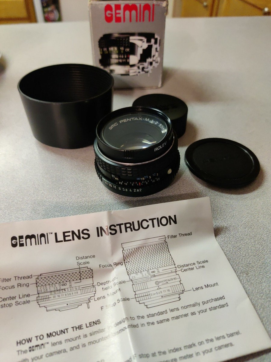 PENTAX-M SMC 50mm f2 Manual Focus Lens Rolev M.G. 49mm Haze
