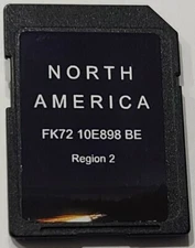 LAND ROVER JAGUAR NAVIGATION SD CARD  FK72 10E898 BE OEM REGION 2 NORTH AMERICA