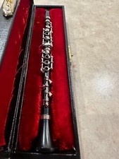 Black Clarinet Music Instrument Miniature Replica with Case - Size 6.25 in.