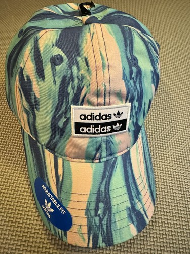 Adidas Originals Mens Cap Blue Multi Tie Dye SnapBack Hat - 第 3/10 張圖片