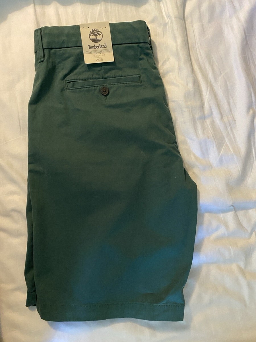 Timberland Chino Cotton Shorts Teal Green L UK