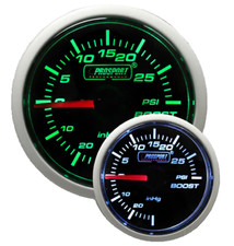 Prosport Performance Electric Boost Gauge-green White 2 116 52mm