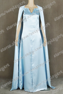 blue dress for baby girl Cotton Blend Khaleesi Gown Fantasy Cosplay Game of Thrones Daenerys Qa –  Cosplayrr main image 1