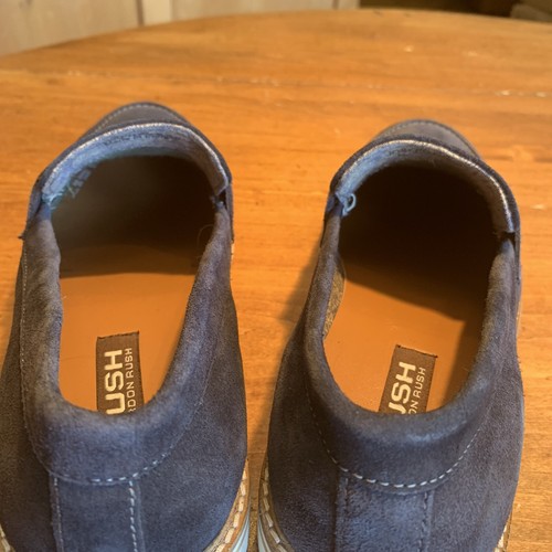 Rush Gordon Rush Blue Suede Penny Loafers White Soles Mens 9 M - Picture 4 of 9
