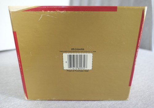 El Producto Queens Tobacco Company Scatola di Sigari in Cartone Oro e Rosso Vuota 7,75" W - Foto 5 di 18