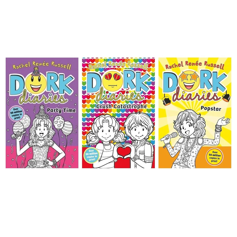 Dork Diaries By Rachel Renee Russell 16 Books Collection Set Party Time, Popstar - Image 2 of 4