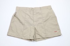 Vintage 70s Streetwear Mens 40 Faded Spell Out Hawaii Above Knee Shorts Beige