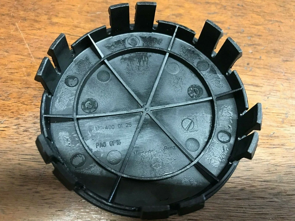 Juego de 4 tapacubos centrales originales OEM Mercedes Benz azul real para rueda de aleación EE. UU. Foto 4 de 4