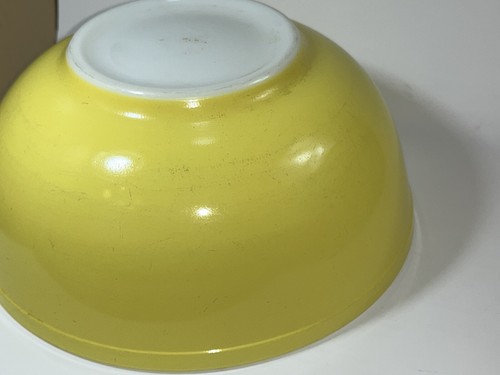 Vintage Pyrex Primär Gelb 4 Quart Rührschüssel #404 gebraucht - Bild 11 von 12
