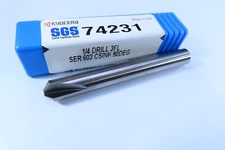 NEW 1/4" SGS KYOCERA 74231 SOLID CARBIDE BUR COUNTERSINK CHAMFERING BURR TOOL
