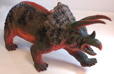 TRICERATOPS AAA ELC LARGE HEAVY DINOSAUR TOY FIGURE VINTAGE 23 x 8.5 Orange Grey