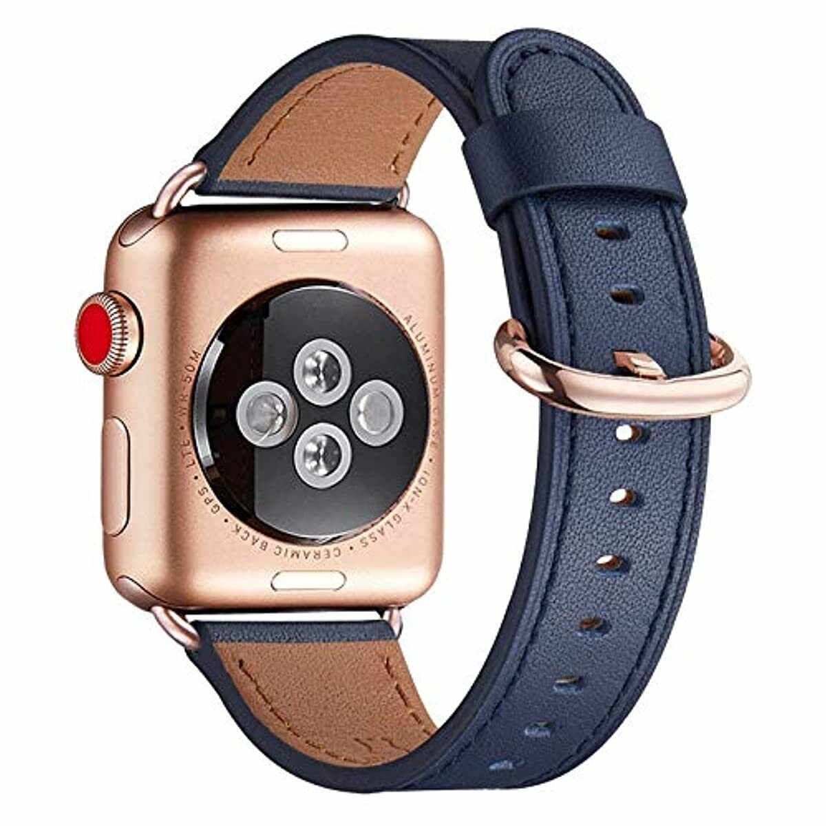 Genuine Leather Replacement Strap for Apple Watch 38 40 42mm Series 5 4 SE Band
