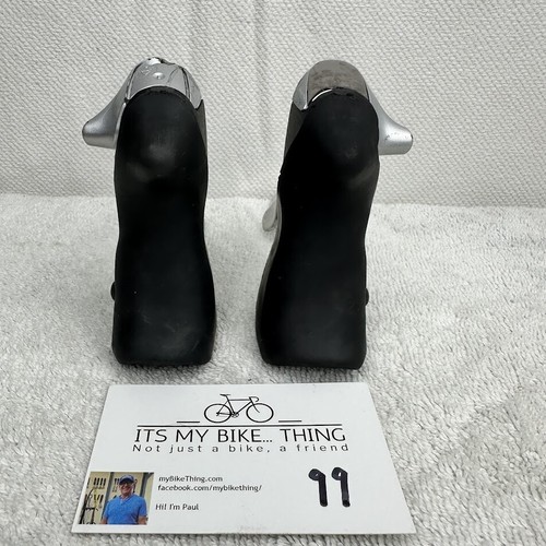 Shimano Dura-Ace ST-7700 Brake Levers/Shifters | 9 Speed, Double | Silver Black - Picture 2 of 7