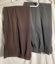 Vtg. Briggs New York Polyester Pull On Dress Pants Women's Brown 8, Gray 10