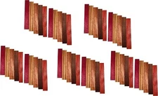 Pen Blank Variety Pack -Purpleheart, Zebrawood, Sapele, Walnut & Padauk