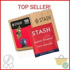 Stash Tea English Breakfast Black Tea, Box of 100 Tea Bags