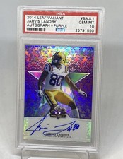2014 Valiant JARVIS Landry RC Rookie Autograph PURPLE /25 PSA 10 GEM POP 1 LSU