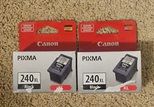 Lot of 2 Canon PG-240XL Pixma Black Ink High Yield Cartridge Genuine OEM 240XL